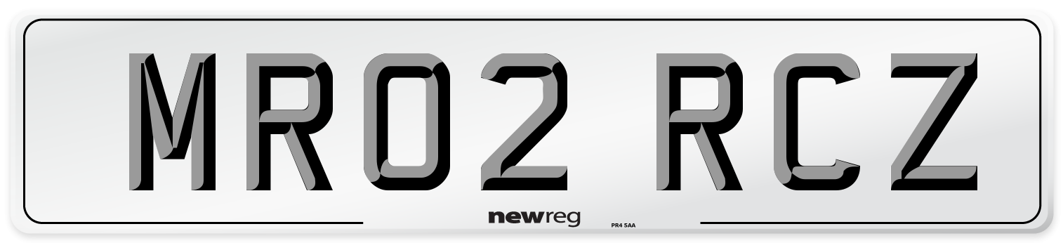 MR02 RCZ Number Plate from New Reg